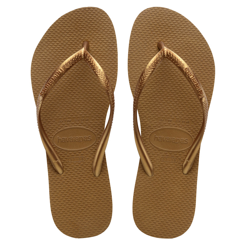 Havaianas Slim Flip Flops-Bronze