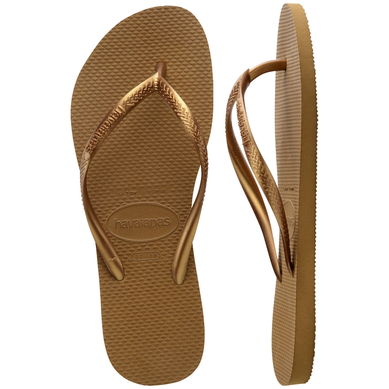 Havaianas Slim Flip Flops-Bronze