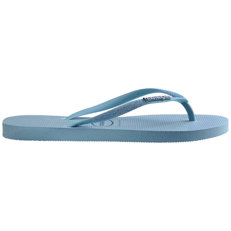 Havaianas Slim Glitter Flip Flops-Iridescent Lavender Blue