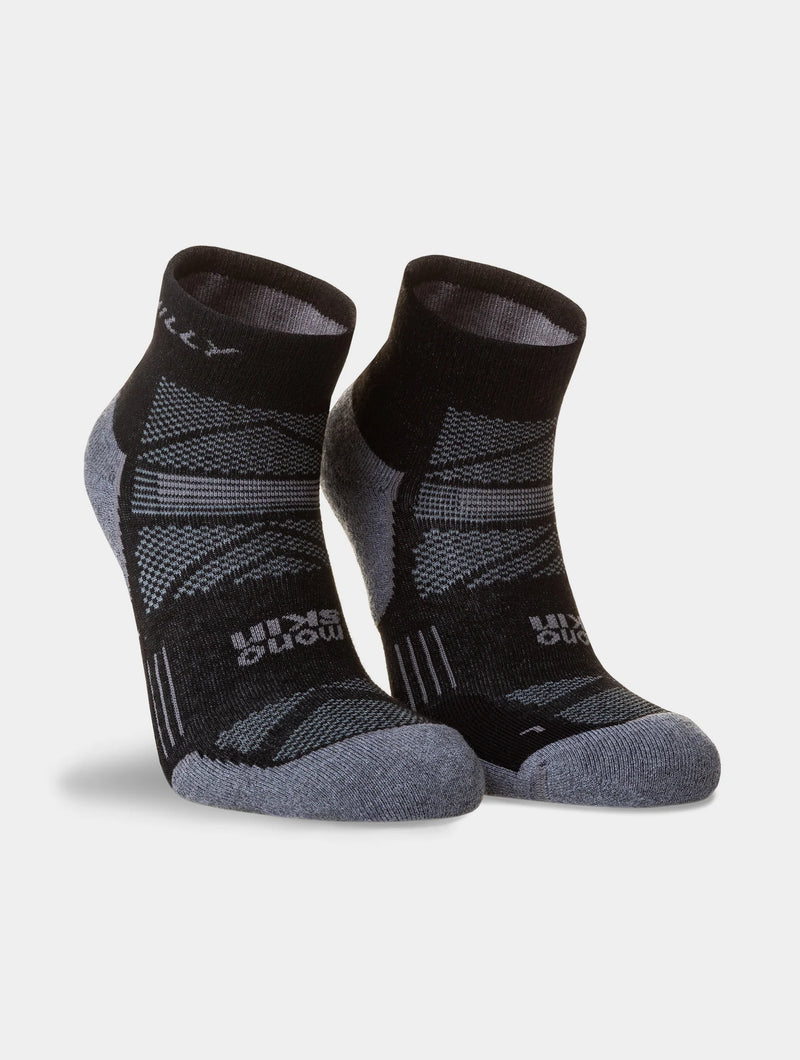 Hilly Supreme Anklet Med Socks-Black/Grey Marl