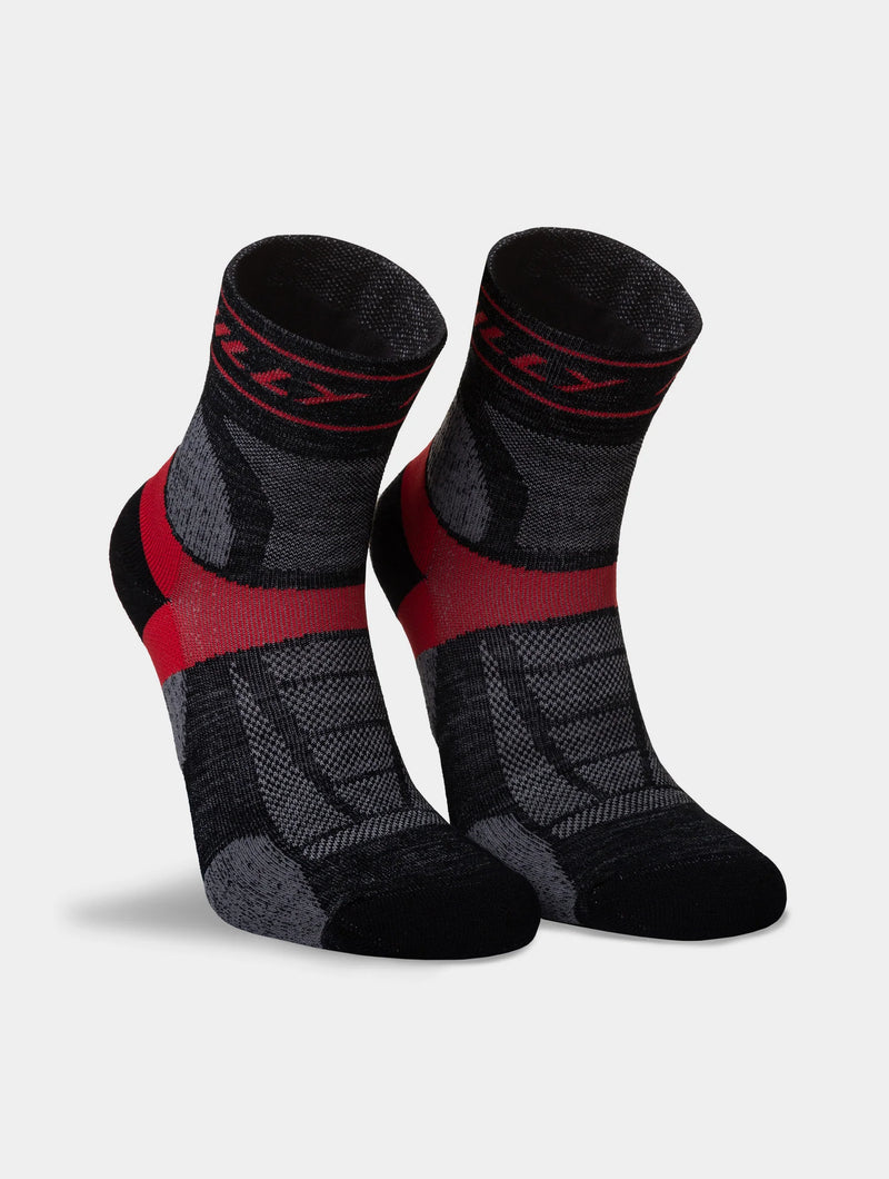 Hilly Trail Anklet Med Socks-Black/Red