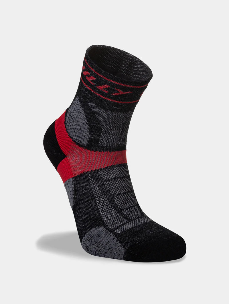 Hilly Trail Anklet Med Socks-Black/Red
