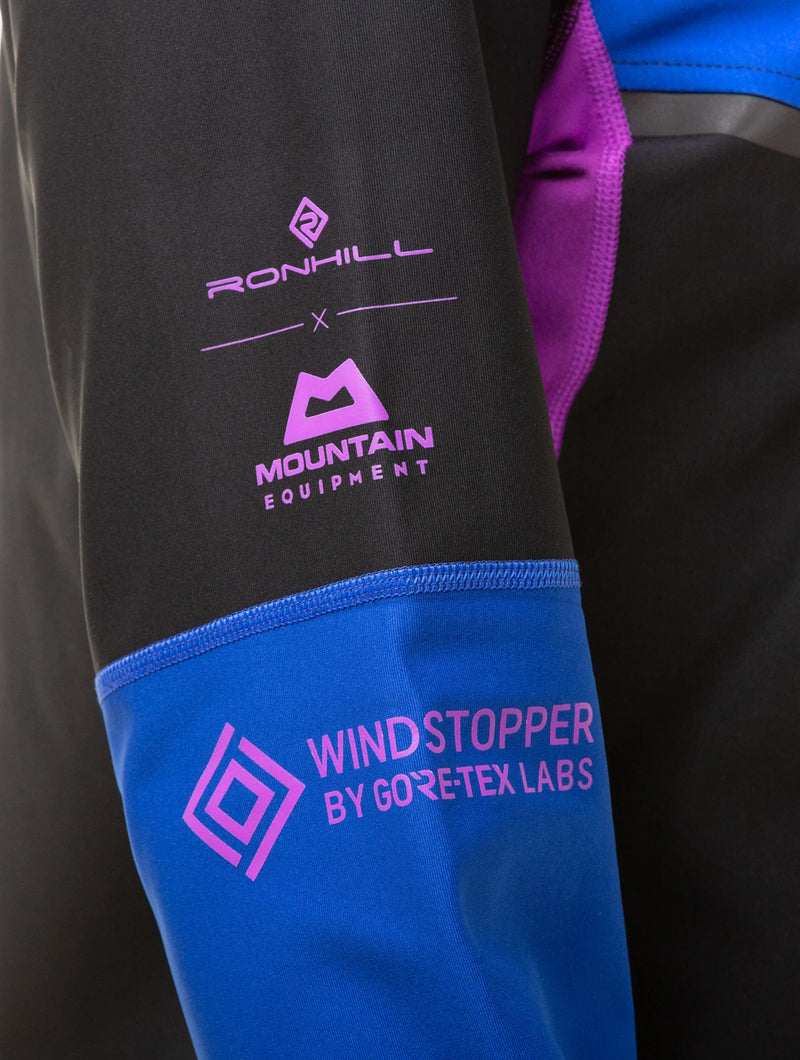 Ronhill Women's Tech Gore-Tex Windstopper Jacket-Black/Cobalt