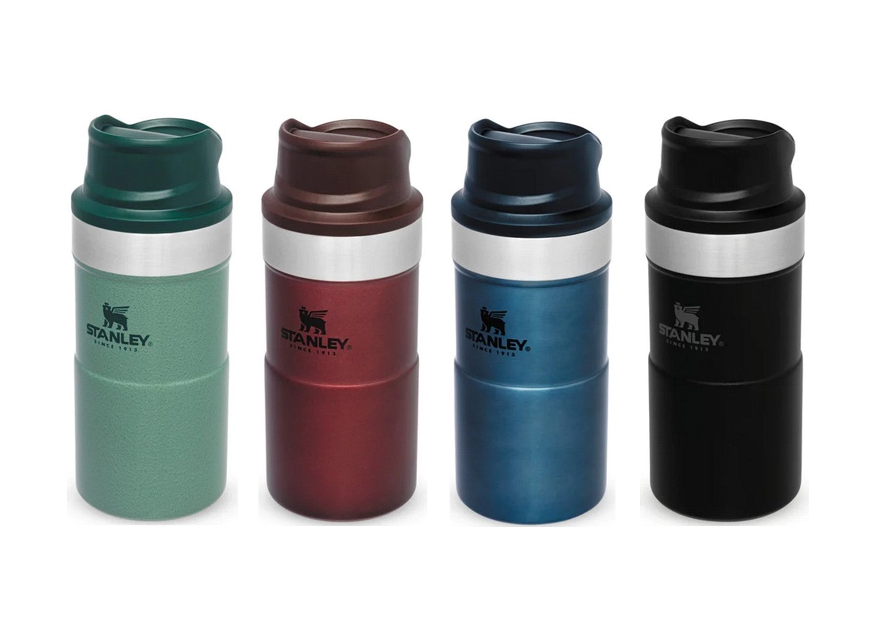 Stanley Trigger Action Travel Thermos Mug 0.35L / 12OZ Hammertone Green  Leakproof Tumbler for Coffee Tea and Water BPA FREE