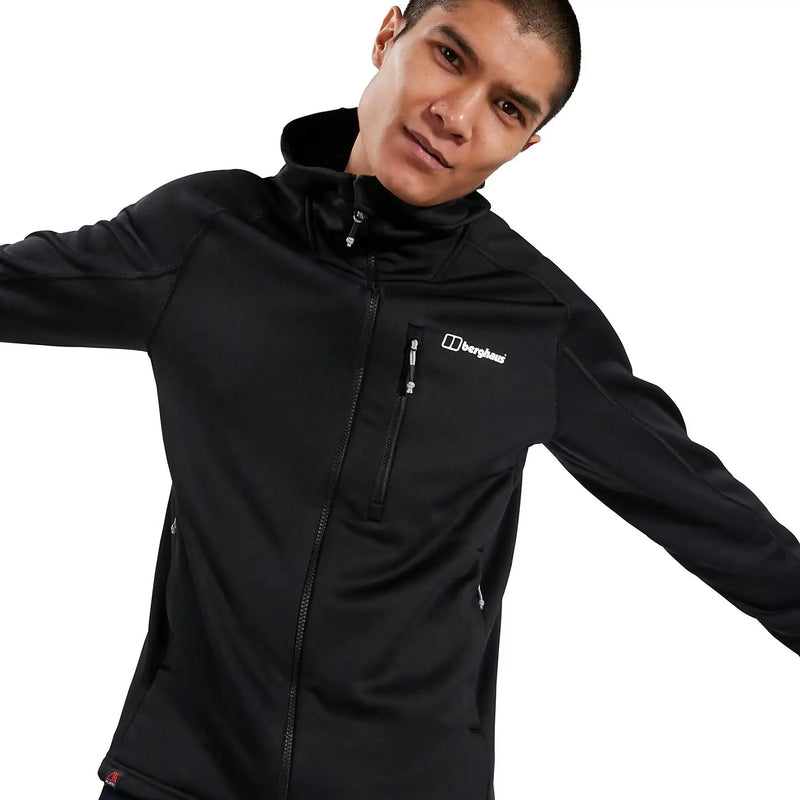 Berghaus Men's Carnot Hooded Fleece Jacket-Jet Black