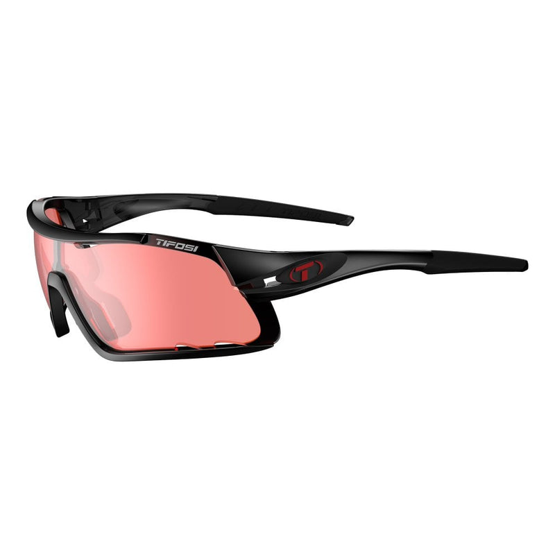 Tifosi Davos Enliven Bike Red Lens Sunglasses-Crystal Black/Enliven Bike Red