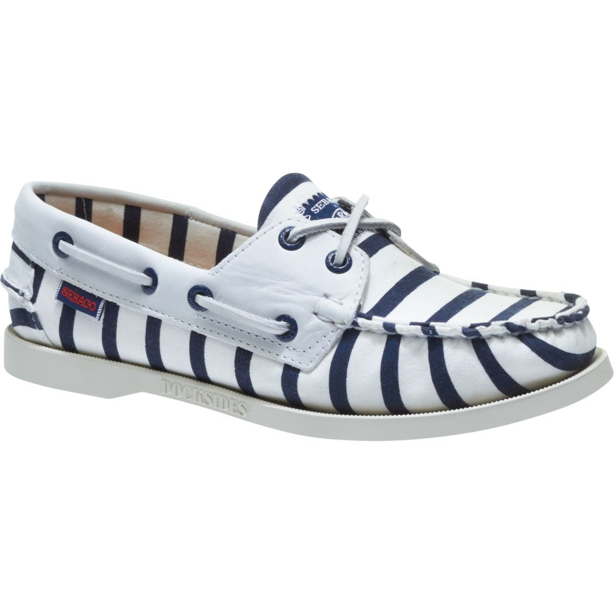 White Sebago Spinnaker Boat Shoes Sebago Spinnaker Stripe Women's
