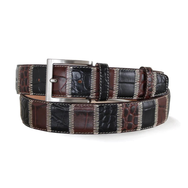 Robert Charles Patchwork Belt 35mm-Patchwork Black/Brown