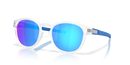 Oakley Latch Sunglasses OO9265-76-Matte Clear/Prizm Sapphire