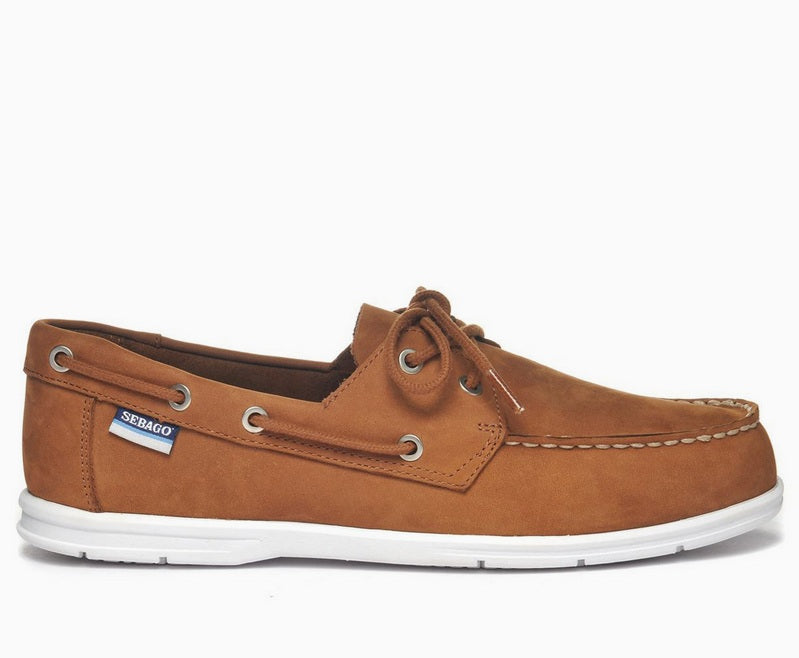 Sebago Oakfield Leather Boat Shoes-Brown Cognac