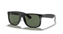 Ray-Ban Justin Classic 0RB4165/601/7155-Polished Black/Dark Green