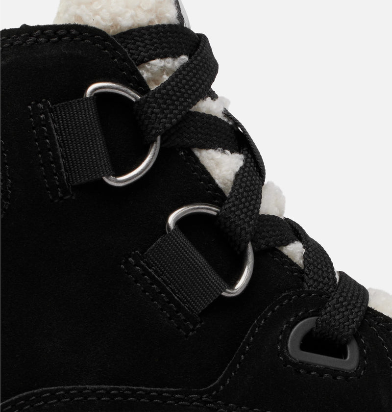 Sorel Women's Sorel Explorer III NW Lace Waterproof Lace-Up Boots-Black, Sea Salt