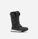 Sorel Women's Whitney II Plus Tall Lace Waterproof Snow Boots-Black, Sea Salt