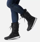 Sorel Women's Whitney II Plus Tall Lace Waterproof Snow Boots-Black, Sea Salt