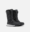 Sorel Women's Whitney II Plus Tall Lace Waterproof Snow Boots-Black, Sea Salt