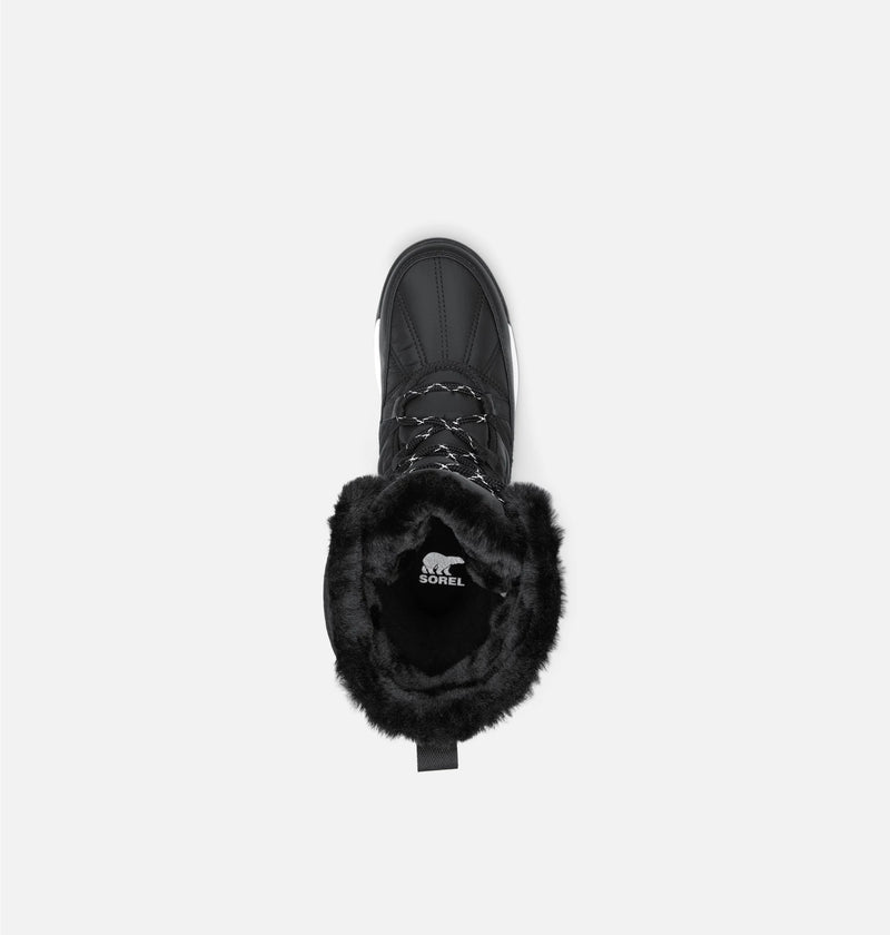 Sorel Women's Whitney II Plus Tall Lace Waterproof Snow Boots-Black, Sea Salt