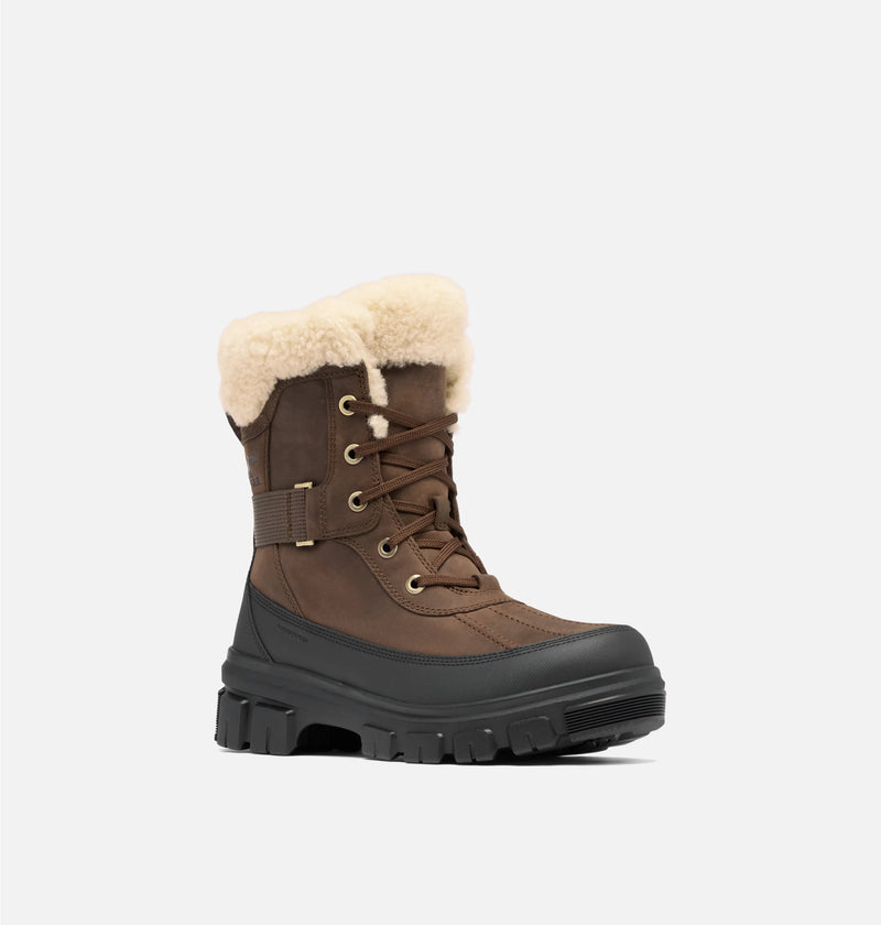 Sorel Women's Torino V Parc Waterproof Snow Boots-Tobacco, Black