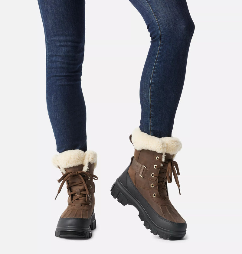 Sorel Women's Torino V Parc Waterproof Snow Boots-Tobacco, Black