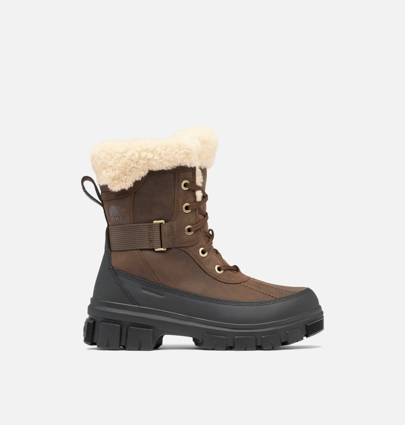 Sorel Women's Torino V Parc Waterproof Snow Boots-Tobacco, Black