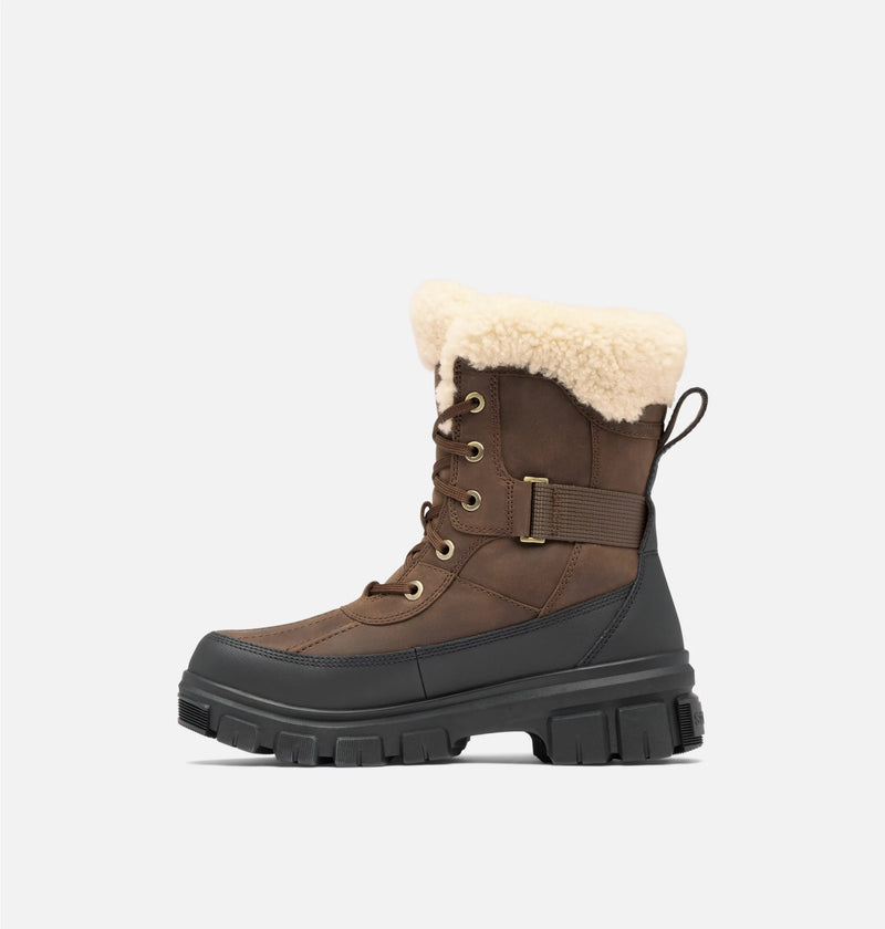 Sorel Women's Torino V Parc Waterproof Snow Boots-Tobacco, Black