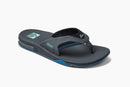 Reef Fanning Men's Flip Flops-Gunmetal/Ocean