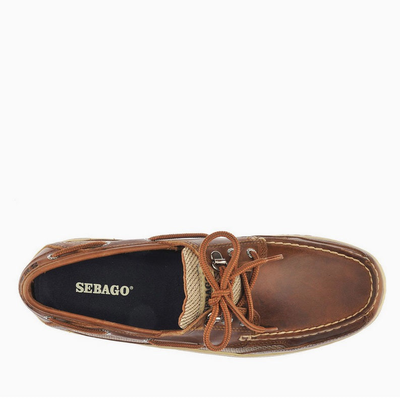 Sebago Clovehitch Waxed Leather Men's Boat Shoes-Assorted Colours
