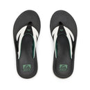 Reef Fanning + Men's Flip Flops-White/Black/Green