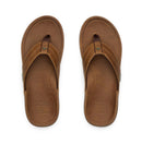 Reef Leather Offshore Men's Flip Flops-Brown/Bronze