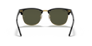 Ray-Ban Clubmaster Classic 0RB3016/W036551-Polished Black On Gold/G-15 Green