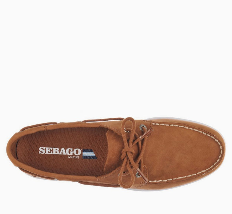 Sebago Oakfield Leather Boat Shoes-Brown Cognac