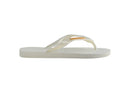 Havaianas Women's Logo Metallic Flip Flops-White