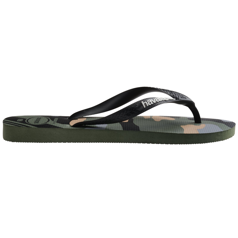 Havaianas Top Camu Flip Flops-Green Olive/Black