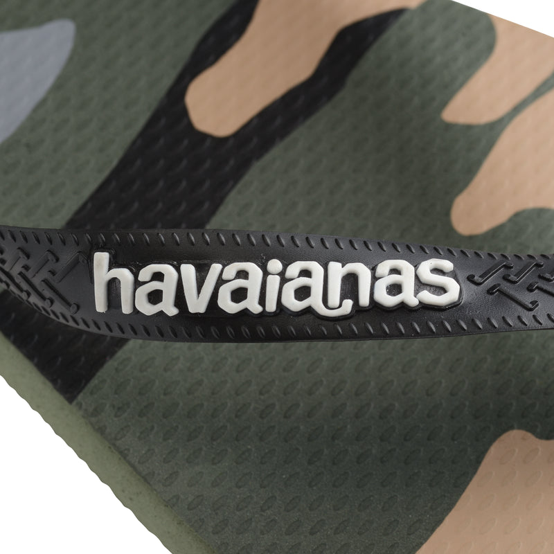 Havaianas Top Camu Flip Flops-Green Olive/Black