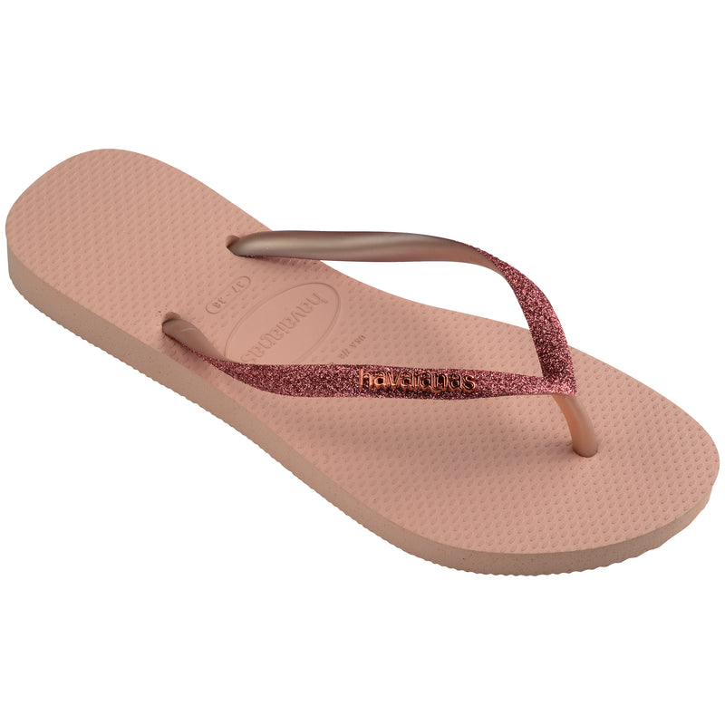 Havaianas Slim Glitter II Flip Flops-Pink/Pink