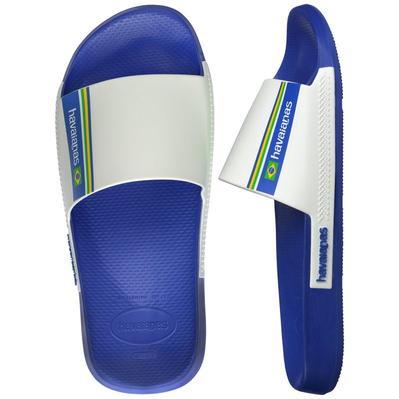 Havaianas Slides Brasil Sandals-Marine Blue
