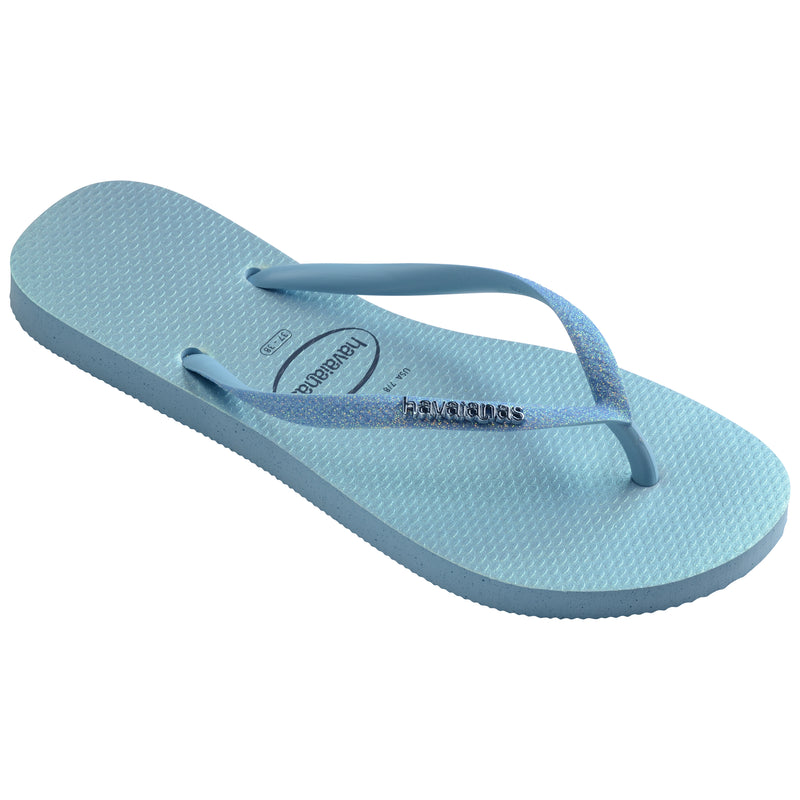 Havaianas Slim Glitter Flip Flops-Iridescent Lavender Blue