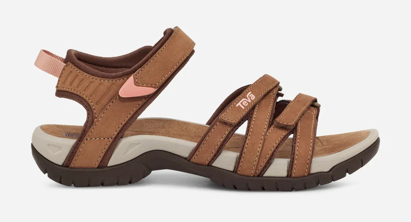 Teva W Tirra Leather Sandals-Honey Brown