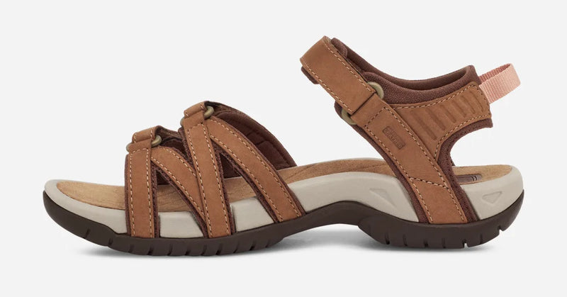 Teva W Tirra Leather Sandals-Honey Brown
