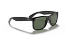 Ray-Ban Justin Classic 0RB4165/601/7155-Polished Black/Dark Green