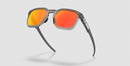Oakley HSTN SQ 2.0 OO9555-0654-Matte Grey Smoke/Prizm Ruby Polarized