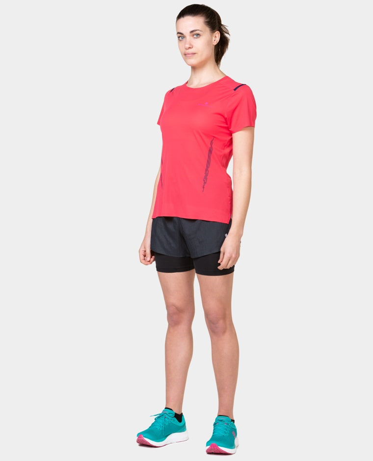 Ronhill Women's Tech Race S/S Tee-Sunset/Razzmatazz