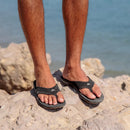Reef Fanning Men's Flip Flops-Black/Silver