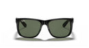 Ray-Ban Justin Classic 0RB4165/601/7155-Polished Black/Dark Green