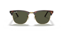 Ray-Ban Clubmaster Classic 0RB3016/W036651-Polished Tortoise On Gold/G-15 Green