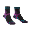Bridgedale Women's Lightweight T2 Merino Sport 3/4 Crew Sock-Assorted Colours