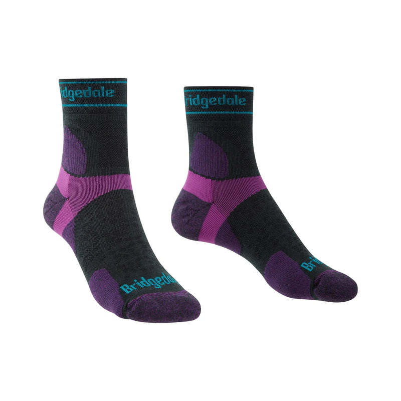 Bridgedale Women's Ultra Light T2 Merino Sport 3/4 Crew Sock-Assorted Colours