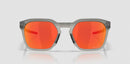 Oakley HSTN SQ 2.0 OO9555-0654-Matte Grey Smoke/Prizm Ruby Polarized