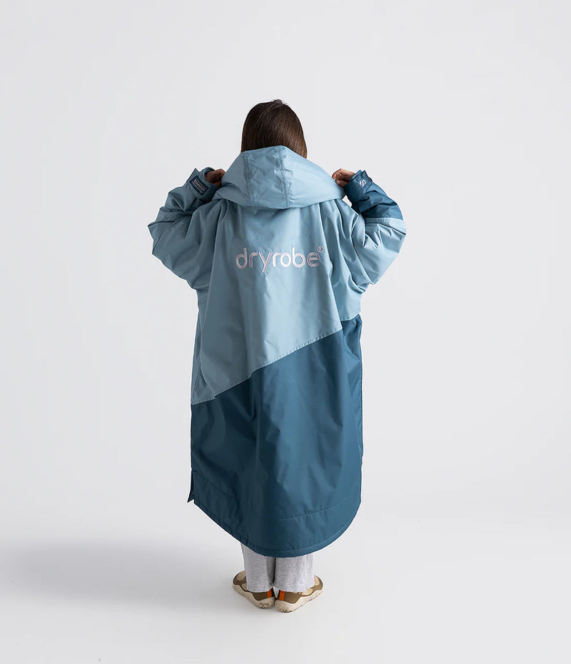 Dryrobe Advance Kids Long Sleeve-Blue/Light Grey