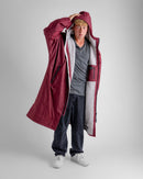 Dryrobe Advance Long Sleeve-Burgundy/Silver Grey
