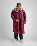 Dryrobe Advance Long Sleeve-Burgundy/Silver Grey